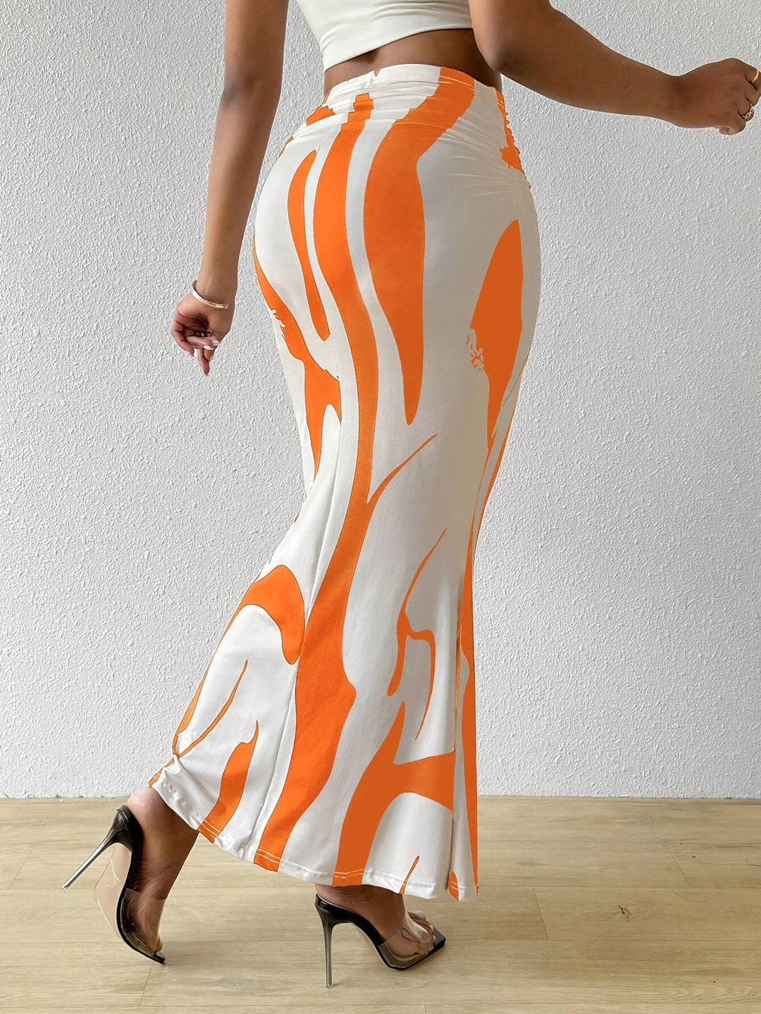 Levoire | Jupe Bodycon Taille Haute Élégante Avec Imprimé Aléatoire
