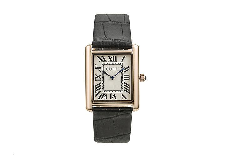 Levoire | Montre Quarz Blanc avec une ceinture noire