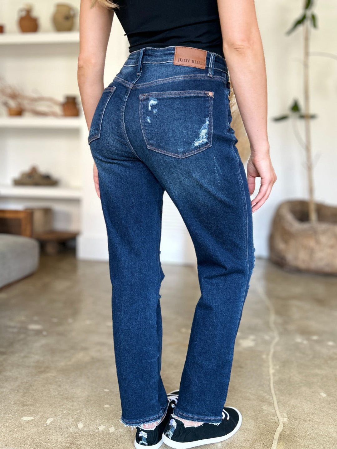 Levoire | Judy Blue Taille Haute Rigide Magic Heavy Destroy Jean Droit