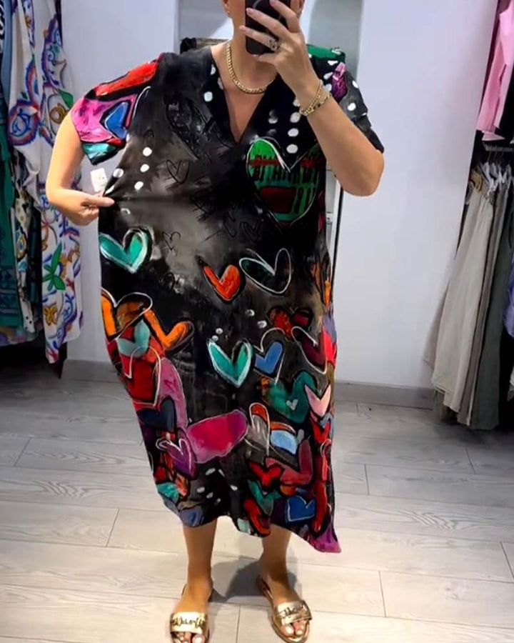 Levoire | Robe Maxi À Motif De Cœur Bohémien