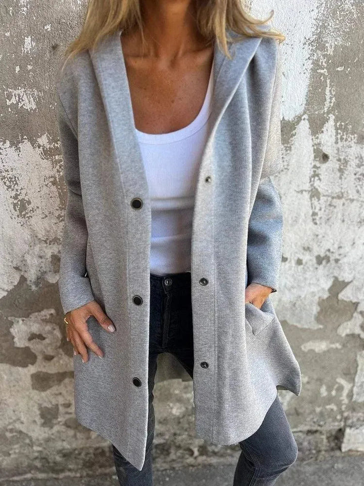 Levoire | Rennokas à un rang sweat à capuche cardigan Gris