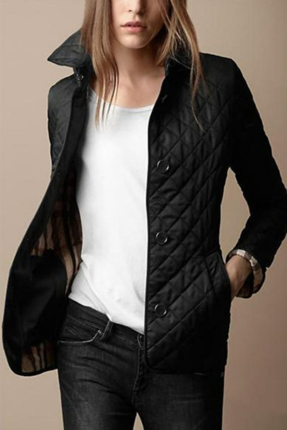 Levoire | Femme Veste Matelassée | Elégant Noir