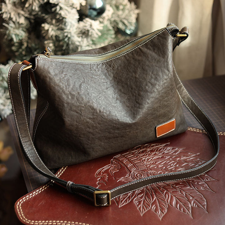 Levoire | Sac Messenger En Cuir Pour Homme Avocat vert