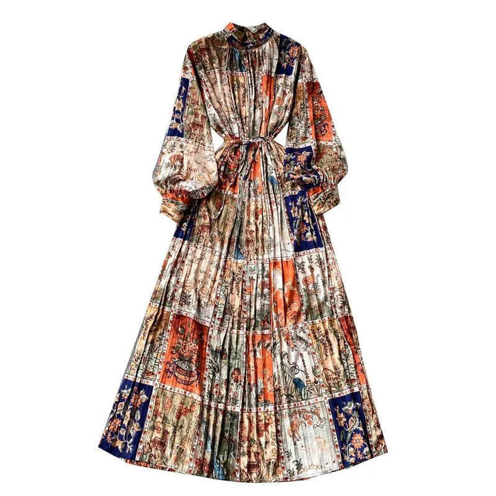 Levoire | Robe maxi rayée avec des plissés