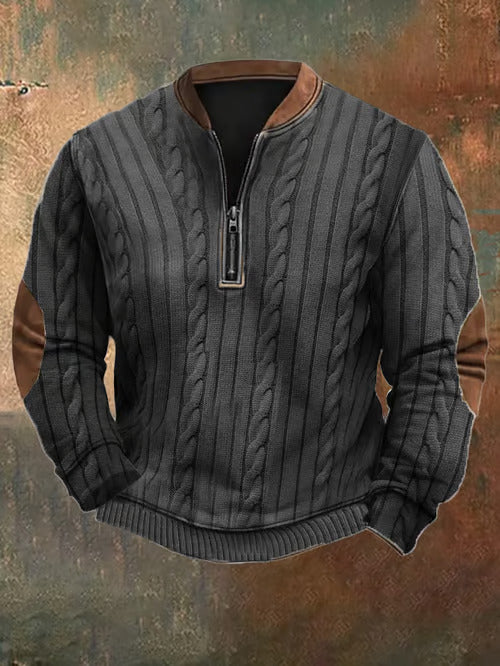 Levoire | Pull En Tricot Classique Avec Fermeture Éclair Noir