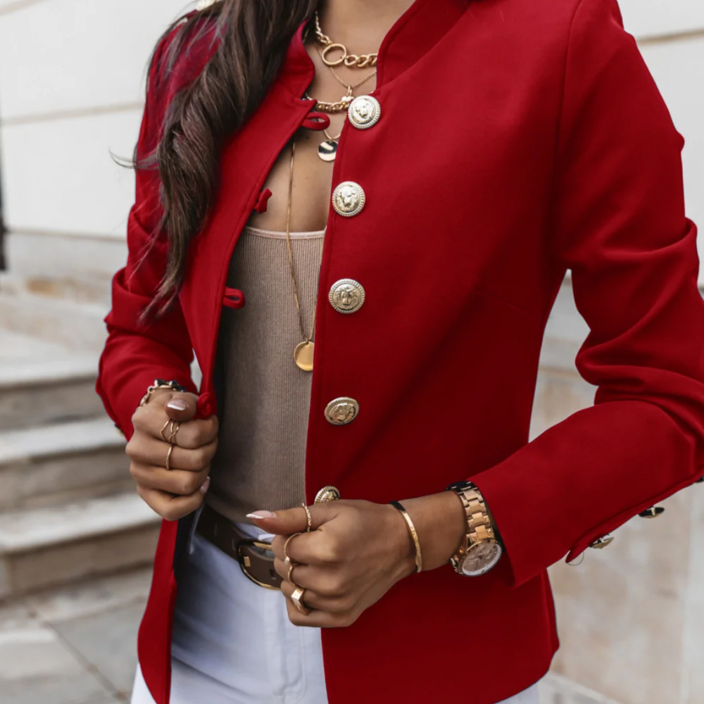 Levoire | Blazer Avec Boutons Pour Femmes Rot
