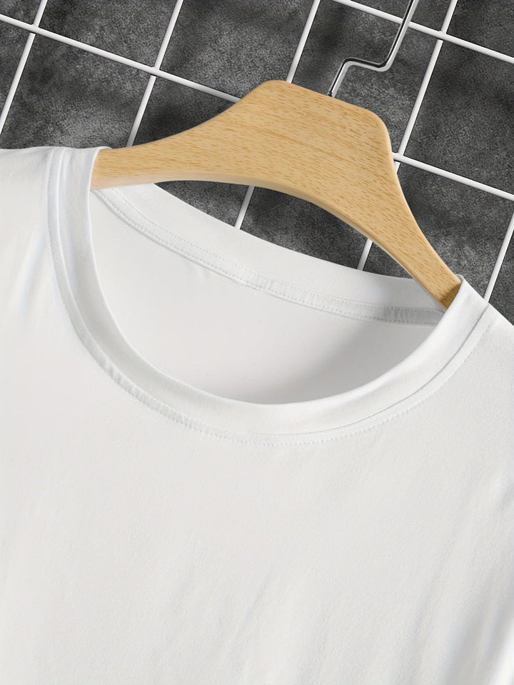 Levoire | 3 T-Shirts Pour Hommes Avec Lettres, Manches Courtes, Col Rond