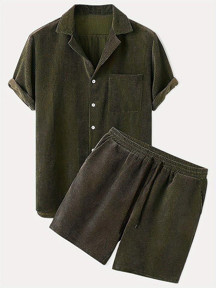 Levoire | Mode D'Été Pour Hommes Courte Série Vert olive