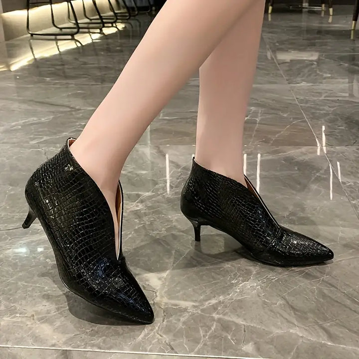 Levoire | Bottines À Talon Bas Nior