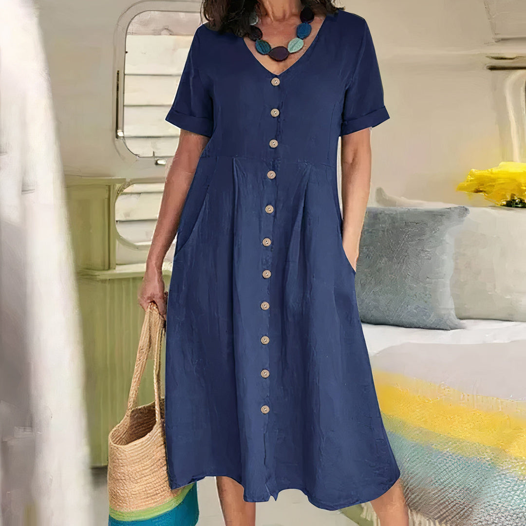 Levoire | Robe en coton décontractée Bleu marine
