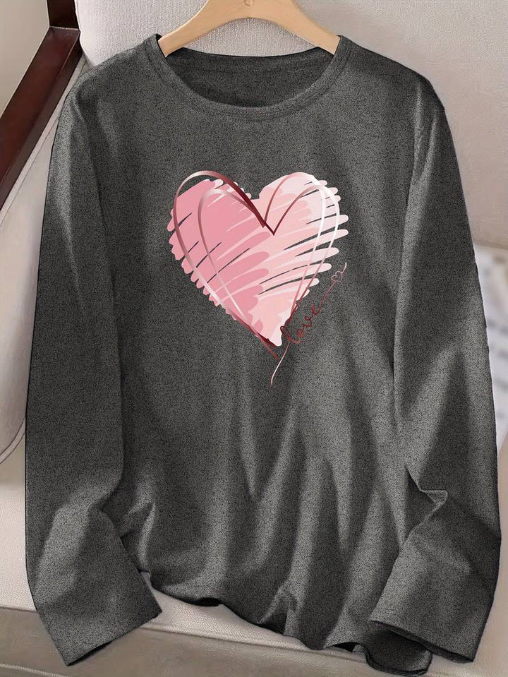 Levoire | T-shirt Manches Longues Imprimé Cœur et Amour