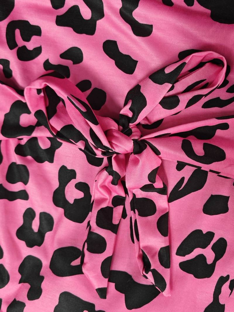 Levoire | Robe Fendue, Ajustée Avec Motif Léopard