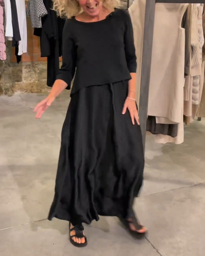 Levoire | Robe & Combinaison Haut Col V Noir