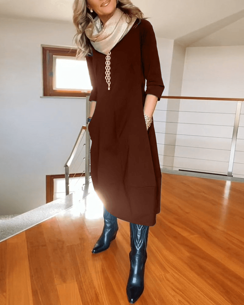 Levoire | Robe Midi Pour Femmes Avec Des Plaques Subtiles