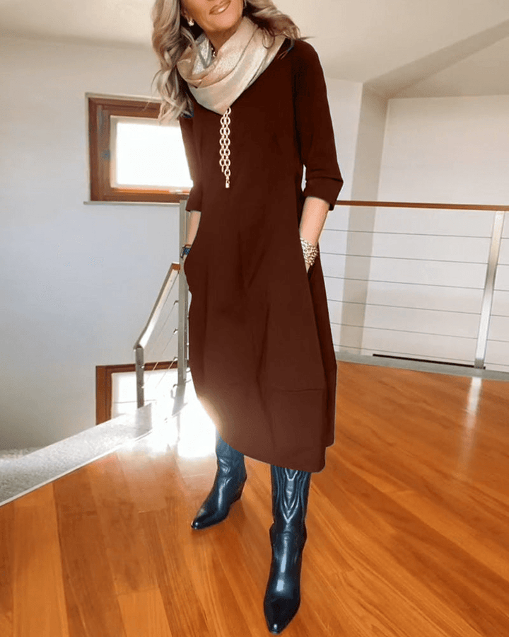 Levoire | Robe Midi Pour Femmes Avec Des Plaques Subtiles