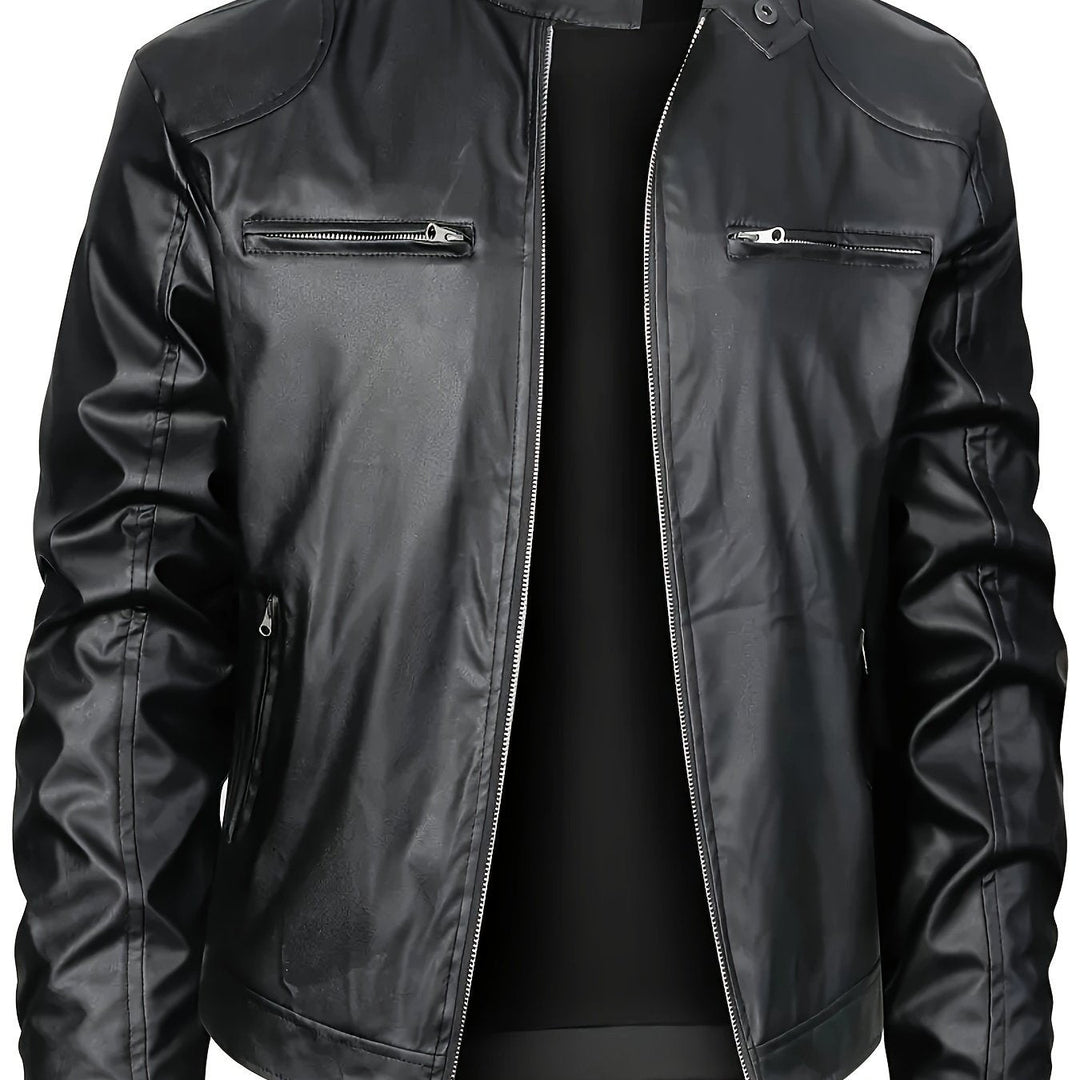 Levoire | Veste En Cuir Pu Stylée Pour Hommes Avec Blocs De Couleur