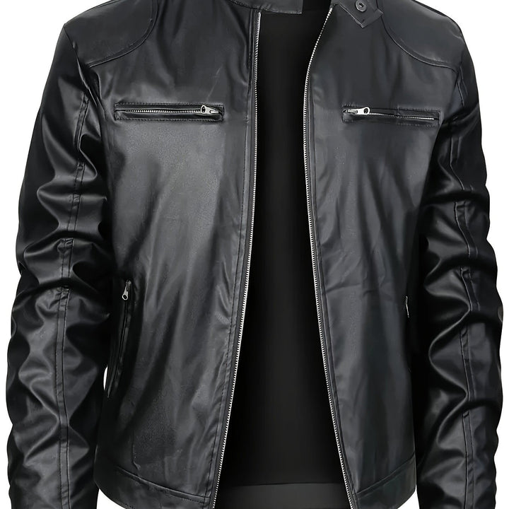 Levoire | Veste En Cuir Pu Stylée Pour Hommes Avec Blocs De Couleur