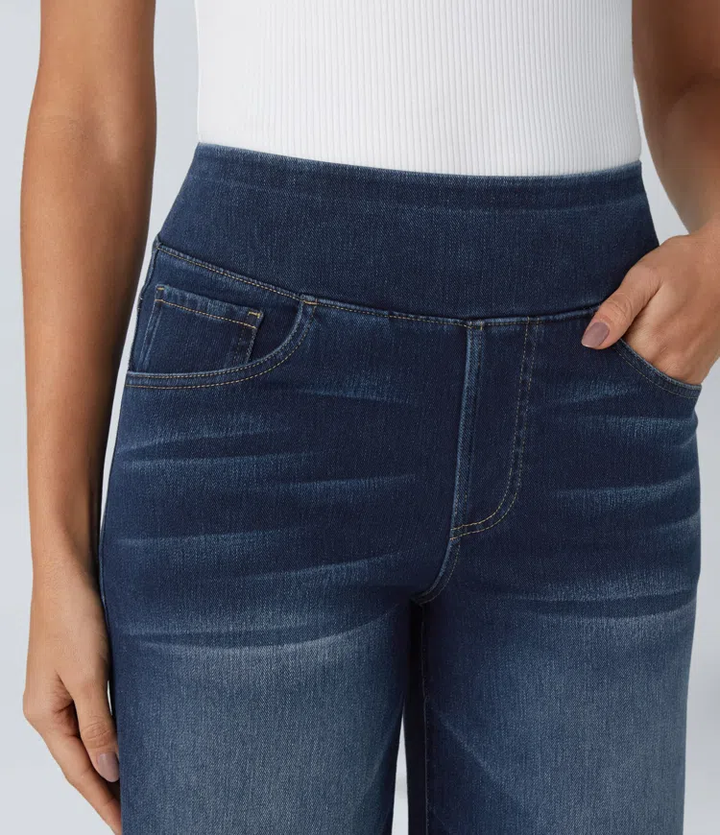 Levoire | Pantalon Denim Stretch Taille Haute Femme