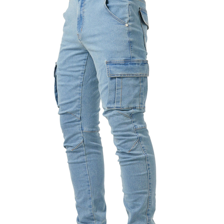 Levoire | Pantalons Cargo Slimfit En Denim Stretch