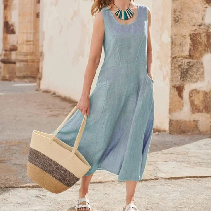 Levoire | Robe D'Été Maximekko À Manches Longues Style Moderne