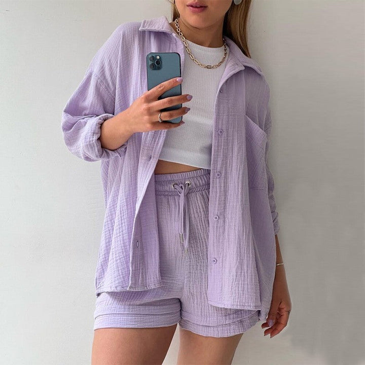 Levoire | Ensemble D'Été En Coton Lilas