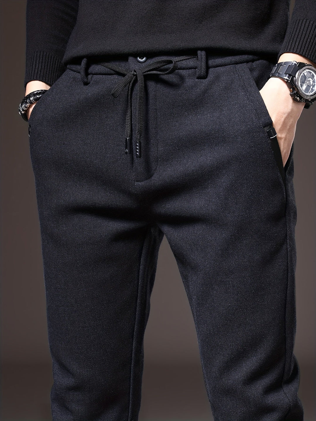 Levoire | Pantalons Hommes Avec Poches Et Ceinture Élastique Merimustav