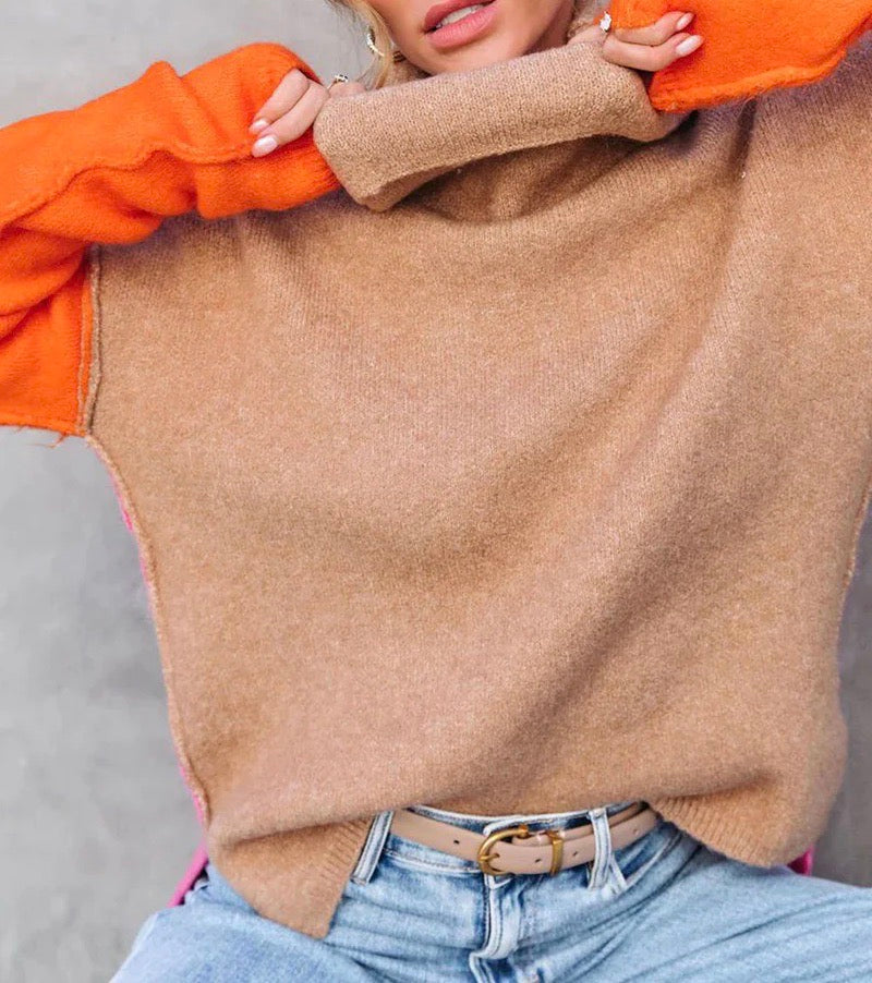 Levoire | Belle blouse à blocs de couleur