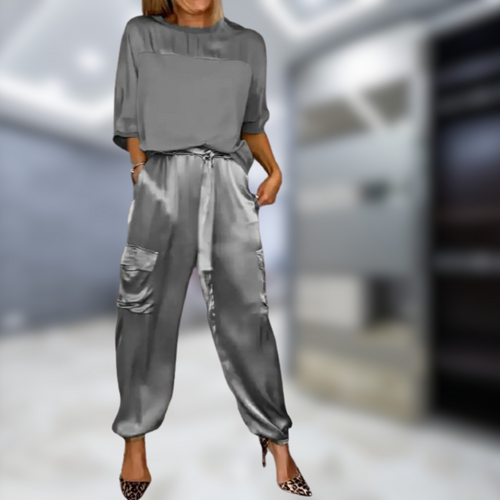 Levoire | Ensemble de top et pantalons à manches mi-longues