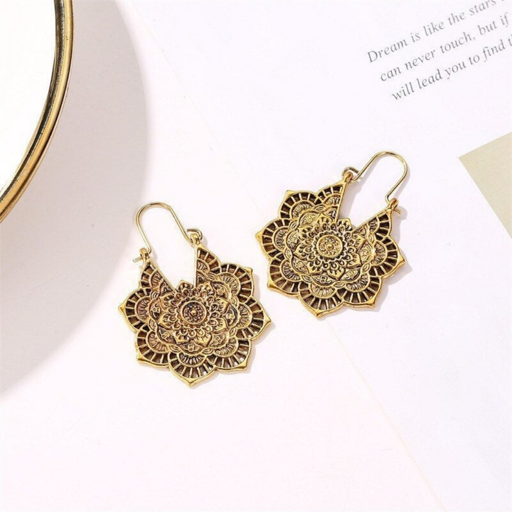Levoire | Boucles D'Oreilles Mandala Lotus Or