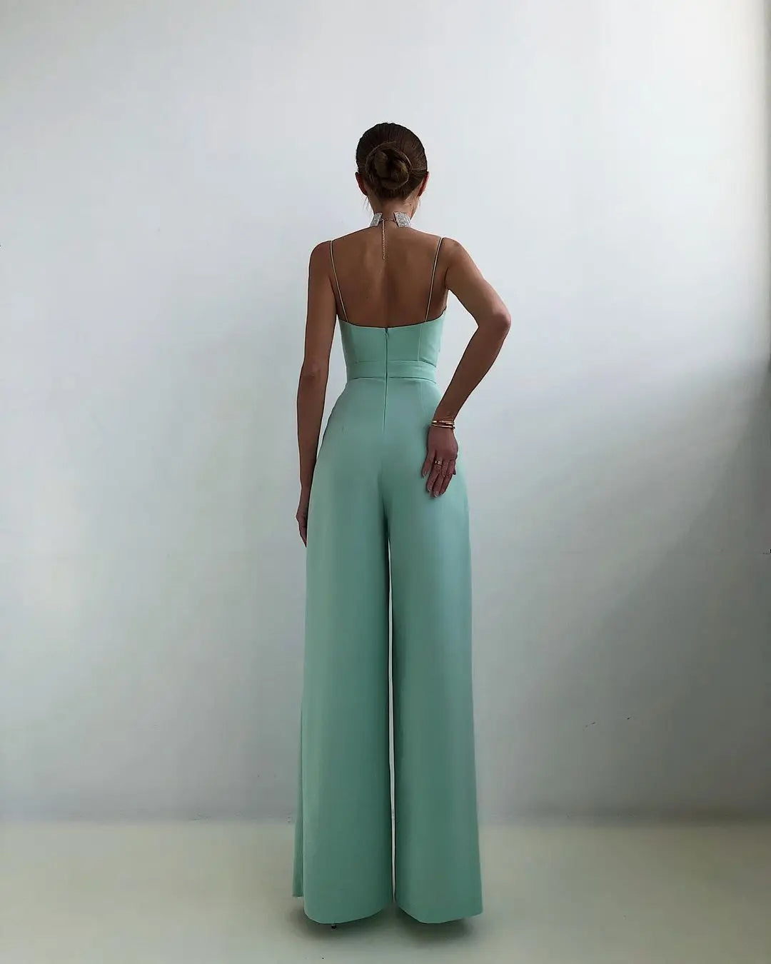 Levoire | Combinaison Sans Bretelles À Taille Haute Et Pantalons Larges Pour Femmes