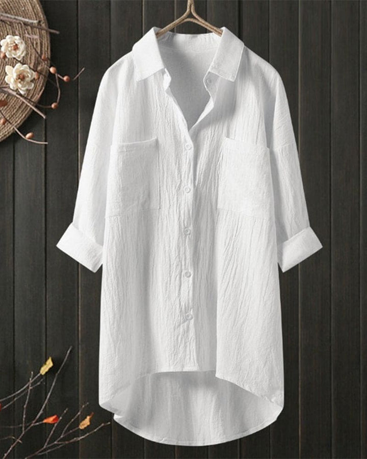 Levoire | Blouse Ample Unie Avec Manches Longues Blanc