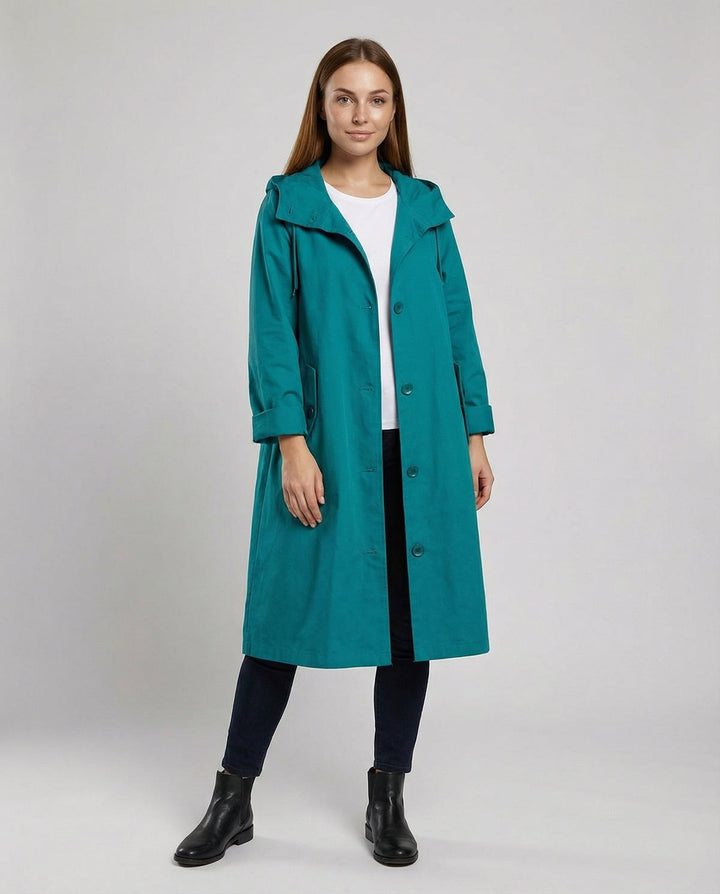Manteau imperméable confortable pour dames avec capuche | Heidi-Mode