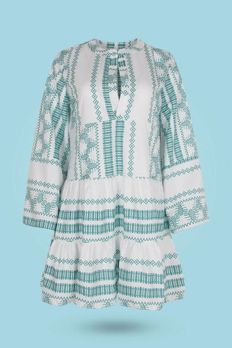 Levoire | V Neck Dress With Short Sleeves