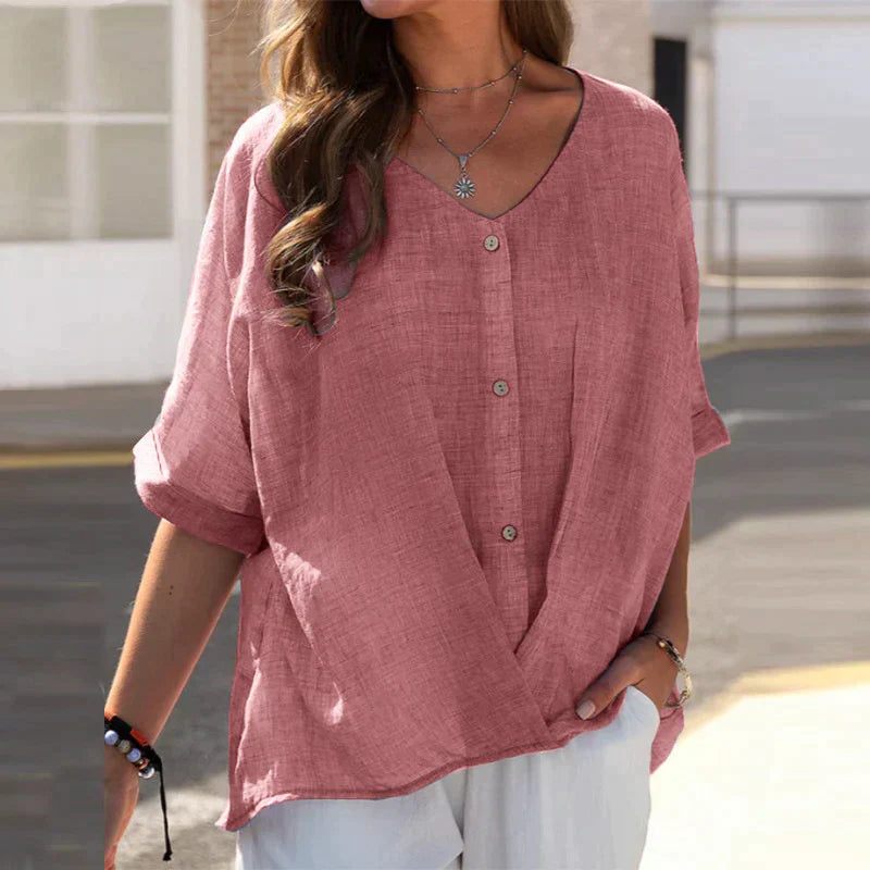 Levoire | Chemise pour femmes à décolleté en V Rosa