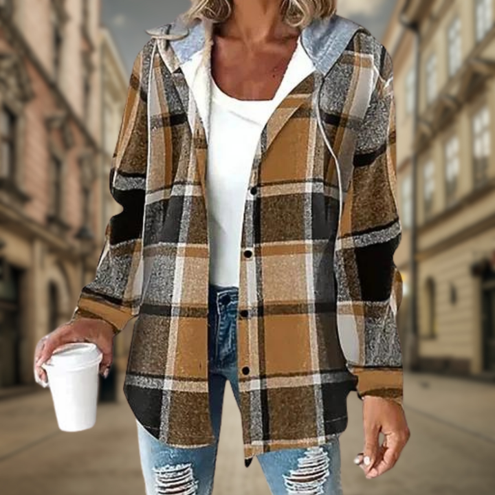 Levoire | Veste à carreaux pour femme Marron