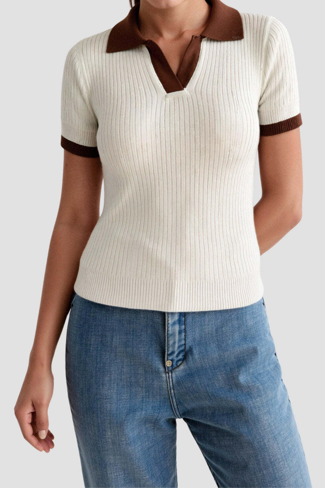 Levoire | Top En Tricot Bloc De Couleurs Polo