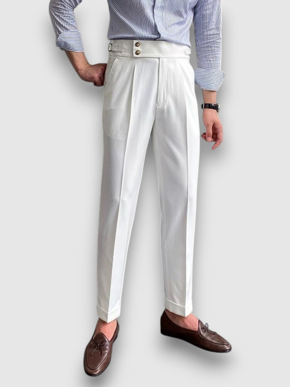 Levoire | Pantalons Vintage Élégants Blanc