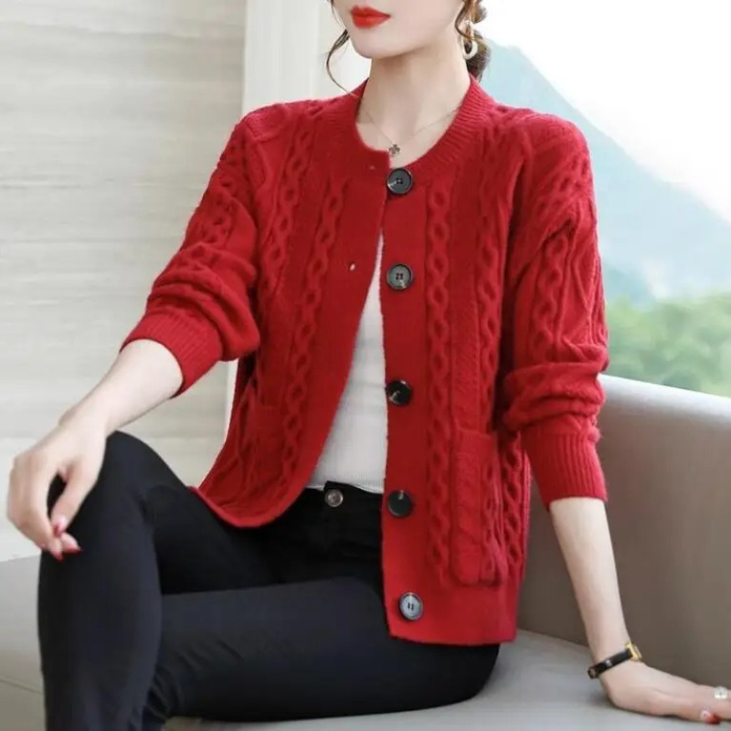 Levoire | Gilet pour Femme avec Col Rond et Boutonnage Rot