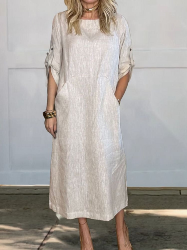 Levoire | Robe En Lin Monochrome Confortable