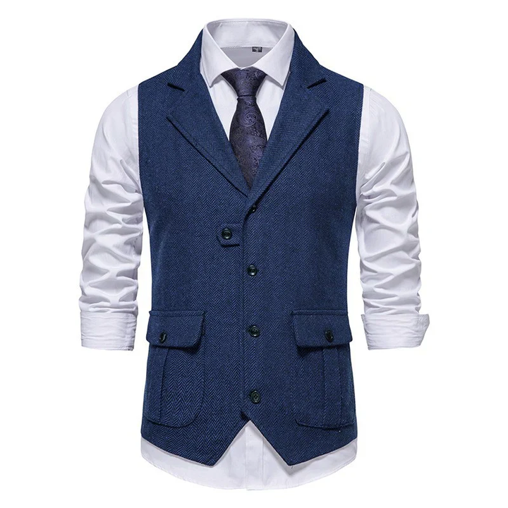 Levoire | Veste Pour Hommes Avec Une Optique Élégante Et Un Col Libre Pour Des Combinaisons De Style Harmonieuses Bleu