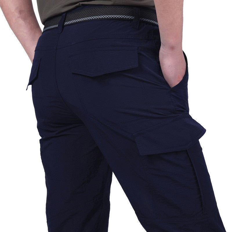 Levoire | Pantalon cargo pour hommes fonctionnel et stylé avec poches à rabat pratiques Bleu