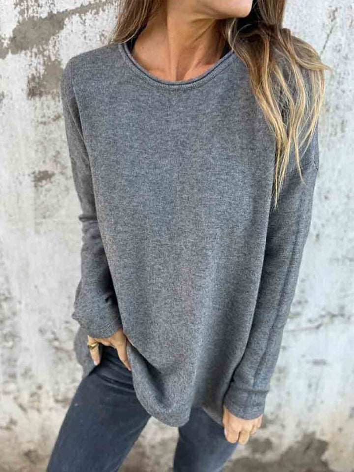Levoire | Haut tricoté avec patte de boutonnage Gris