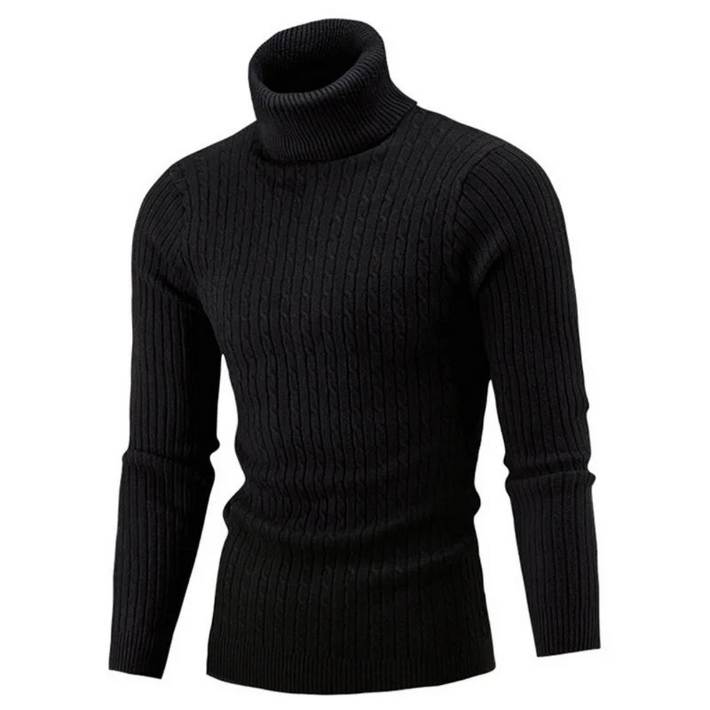 Levoire | Pull à col roulé pour hommes Noir
