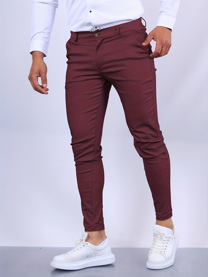 Levoire | Pantalon Chino Élégant pour Hommes, Style et Confort Vin rouge