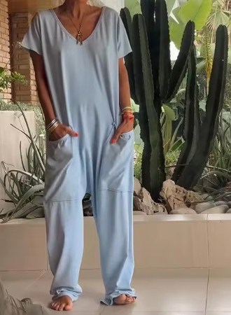 Levoire | Mode De Style Urbain Nouveaux Salopettes Ample Bleu clair