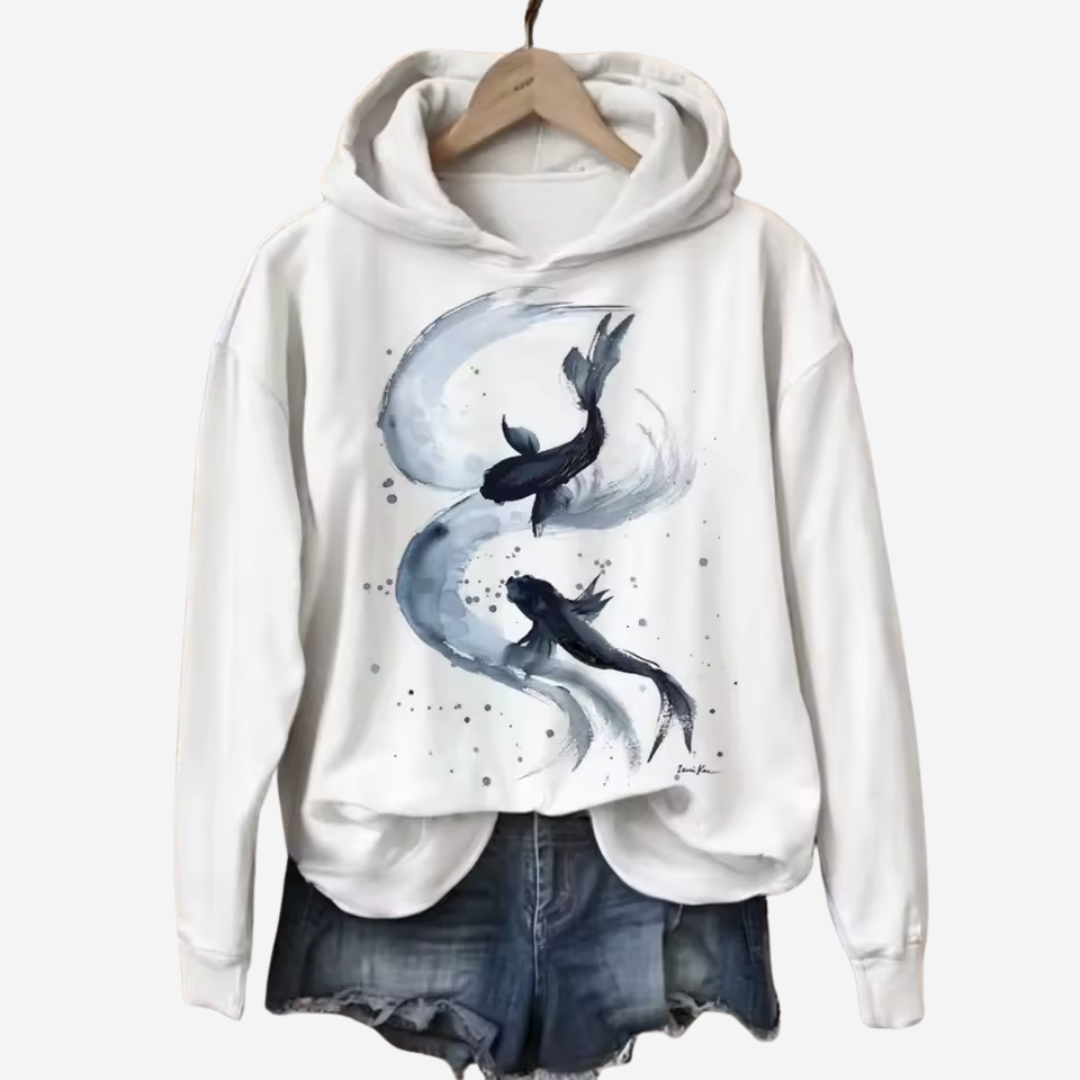 Levoire | Rento Sweatshirt Avec Impression Artistique Koi Stil D