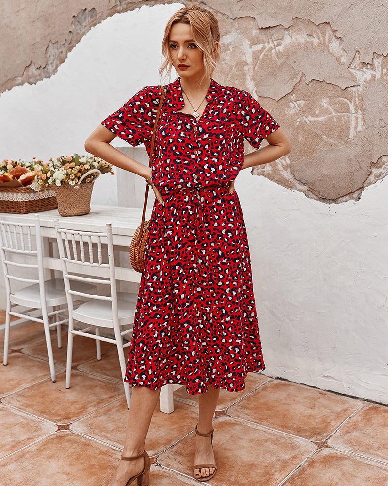 Levoire | Robe chemise pour femmes midi Rot