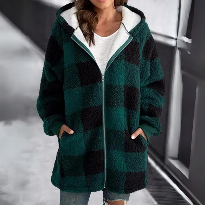 Levoire | Veste D'hiver Surdimensionnée Pour Femmes | Capuche Vert foncé