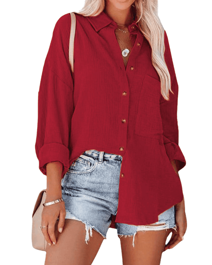 Levoire | Une Chemise Classique En De Nombreuses Couleurs Bordeaux