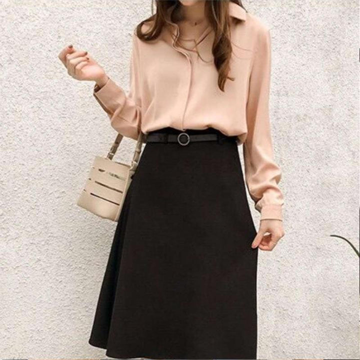 Levoire | Chemisier À Manches Longues En Chiffon Chemise Élégante